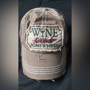 Wine o’clock somewhere cute hat!